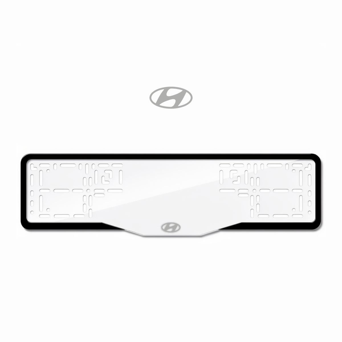 Cadres de plaque d'immatriculation Hyundai - Gris - GLASS