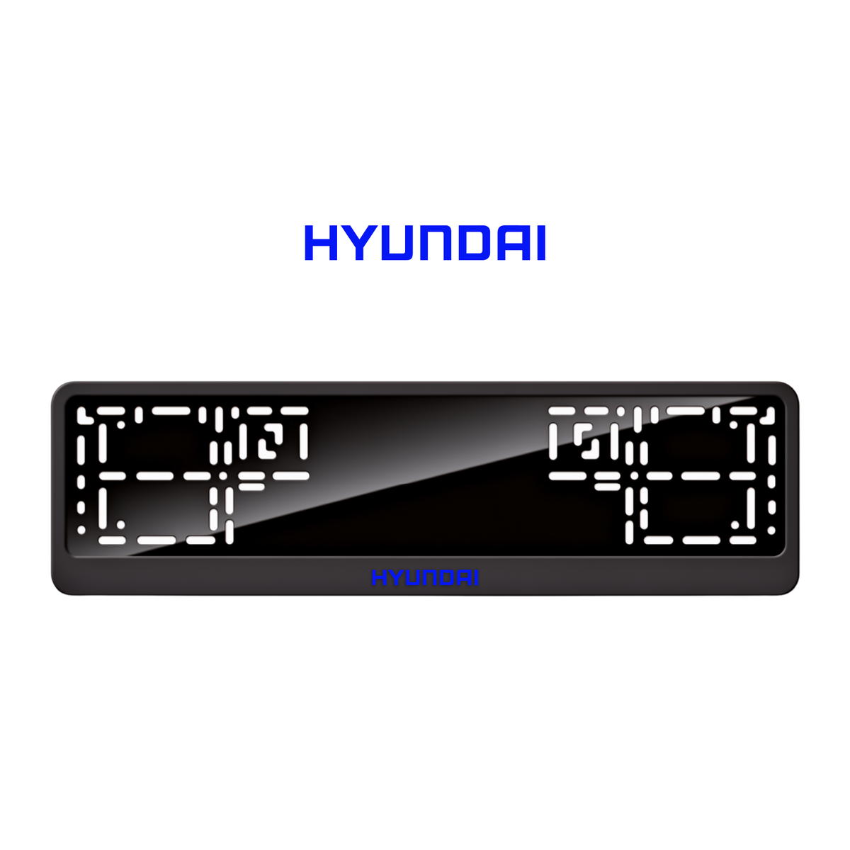 Cadres de plaque d'immatriculation Hyundai - Bleu - CLASSIC