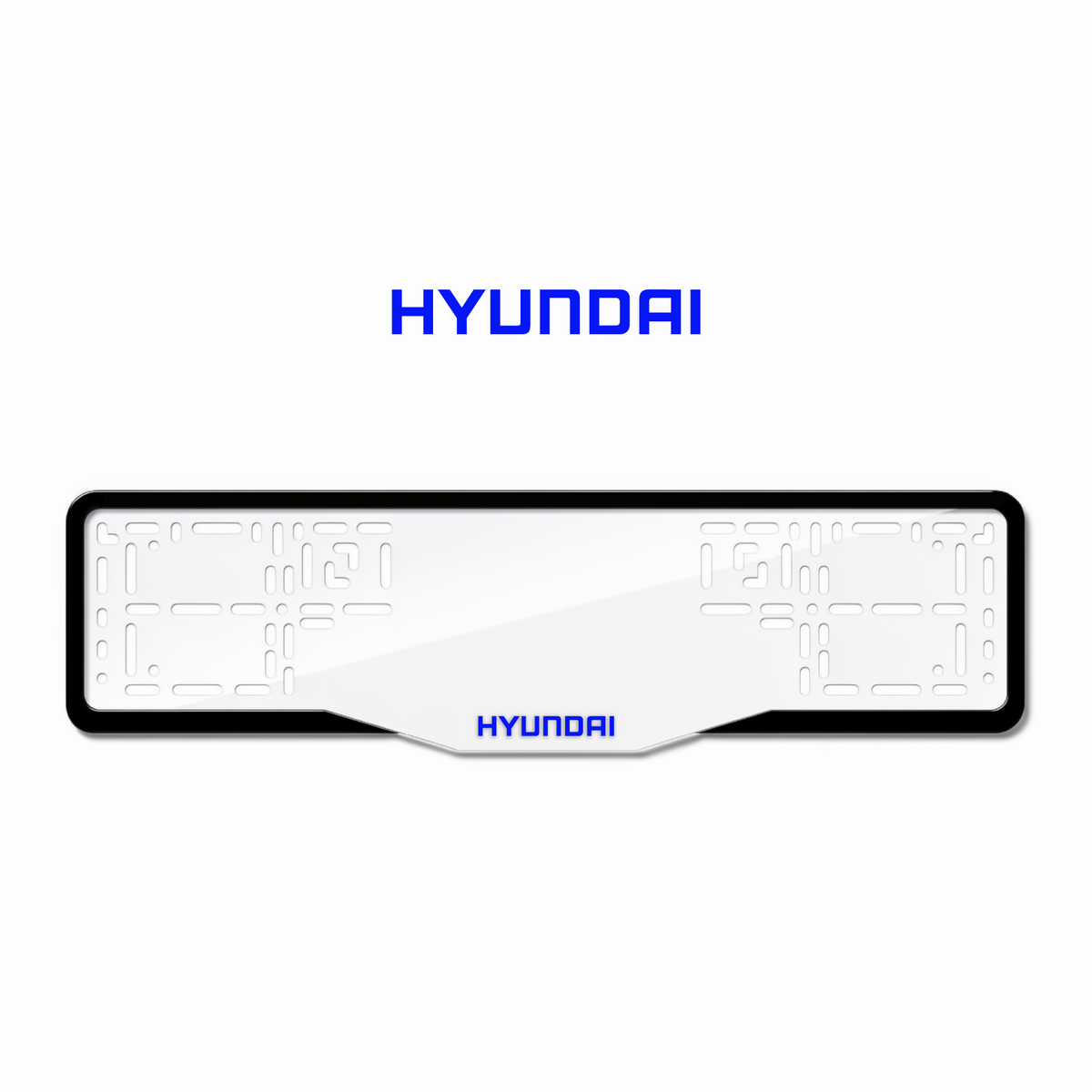 Cadres de plaque d'immatriculation Hyundai - Bleu - GLASS