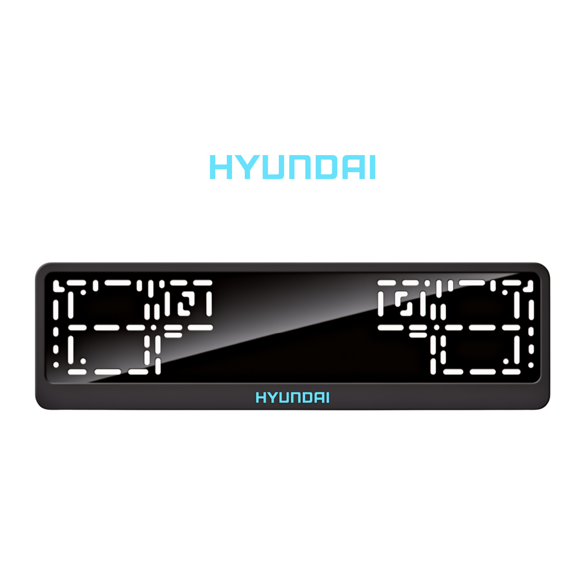 Cadres de plaque d'immatriculation Hyundai - Bleu Tiffany - CLASSIC