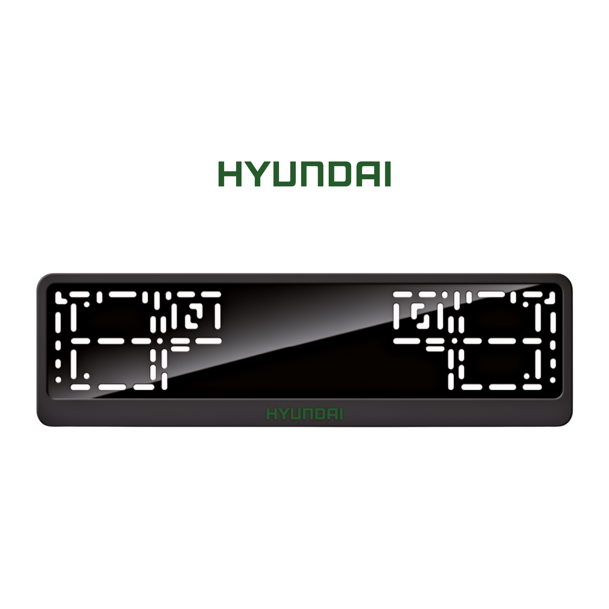 Cadres de plaque d'immatriculation Hyundai - Vert - CLASSIC