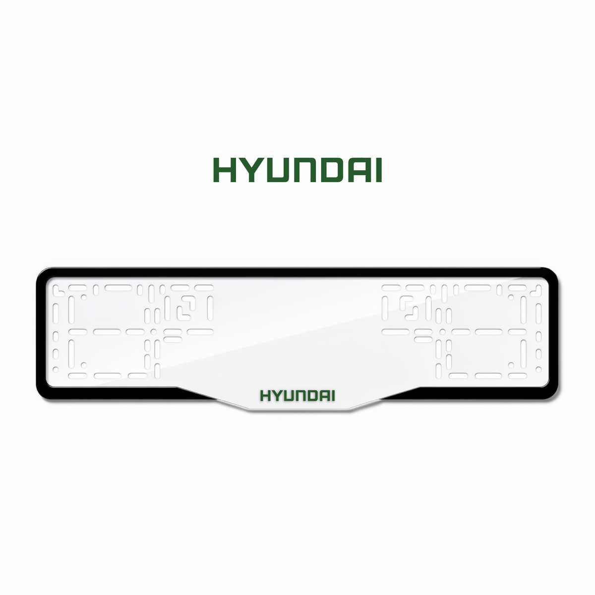 Cadres de plaque d'immatriculation Hyundai - Vert - GLASS