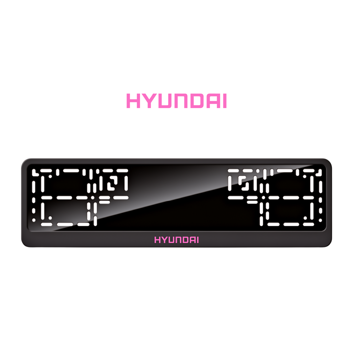 Cadres de plaque d'immatriculation Hyundai - Rose - CLASSIC