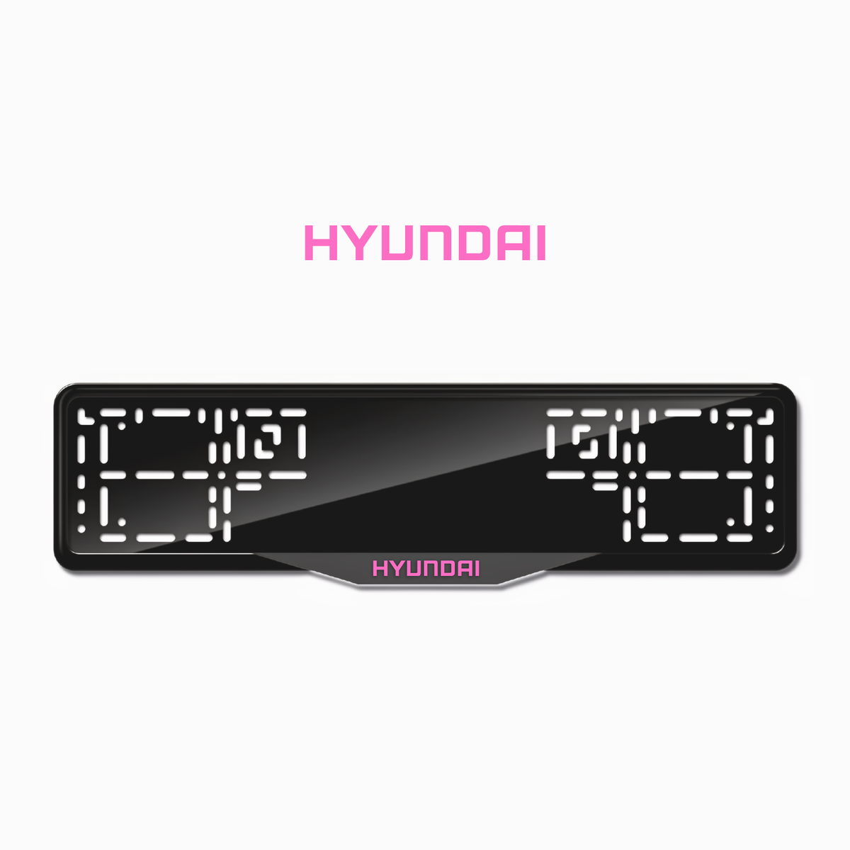 Cadres de plaque d'immatriculation Hyundai - Rose - SATIN