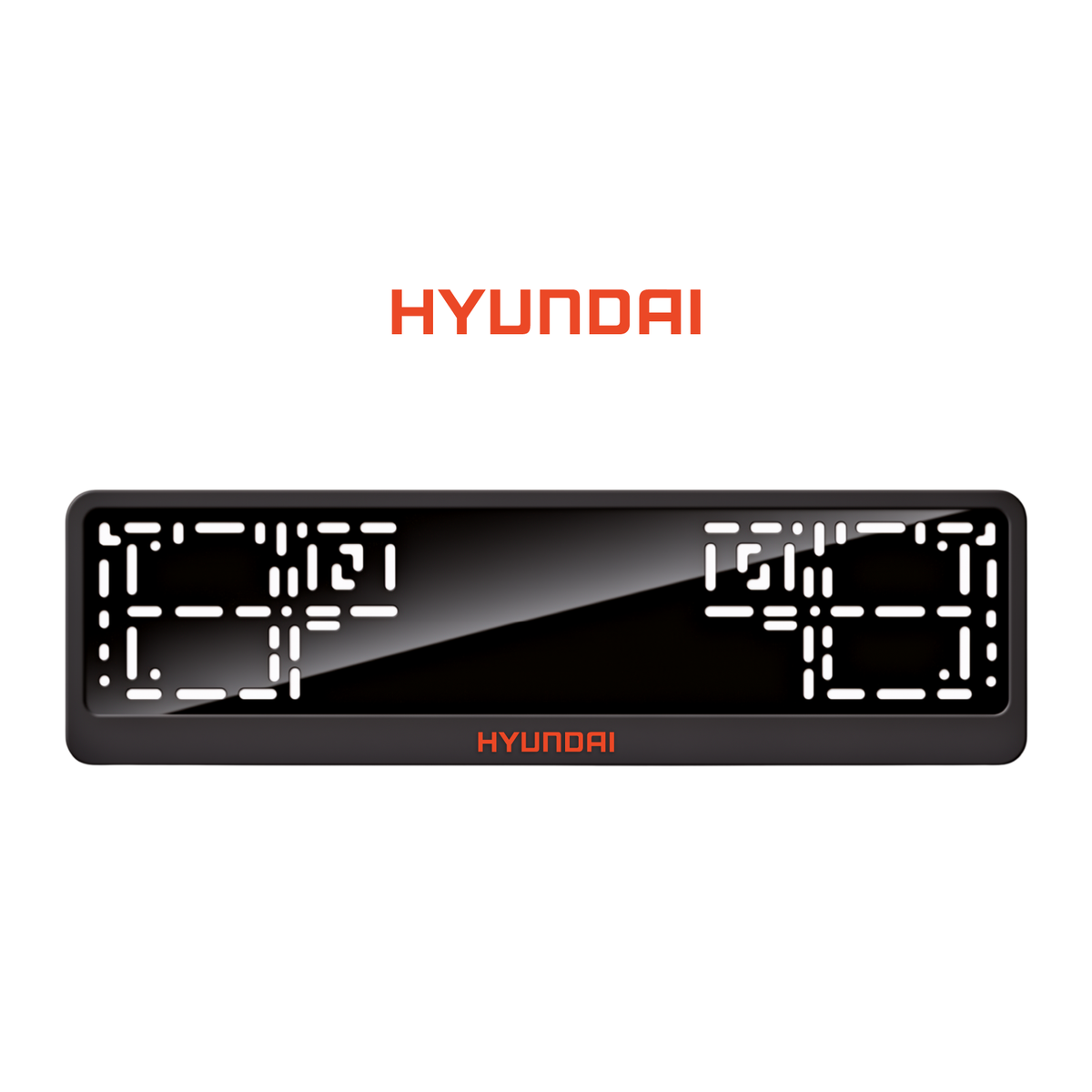 Cadres de plaque d'immatriculation Hyundai - Rouge - CLASSIC