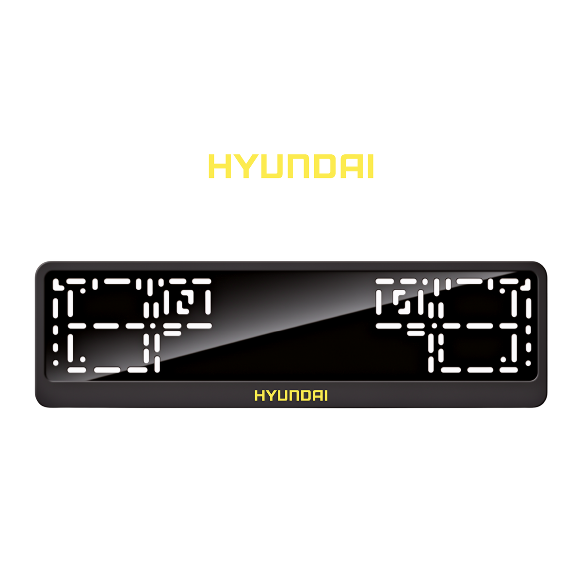 Cadres de plaque d'immatriculation Hyundai - Jaune - CLASSIC