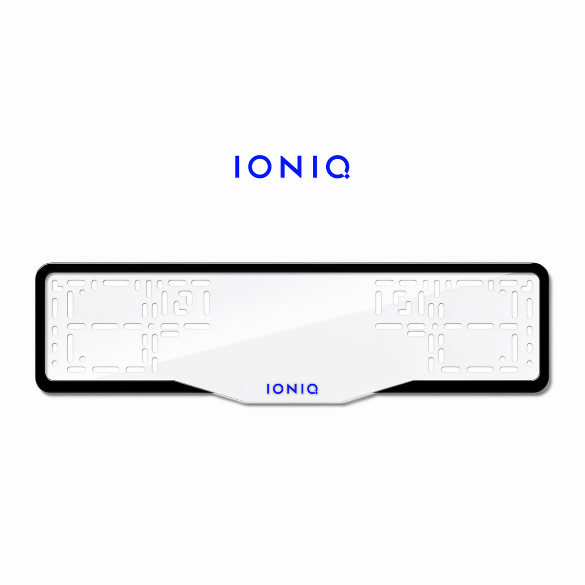 Cadres de plaque d'immatriculation Ioniq - Bleu - GLASS