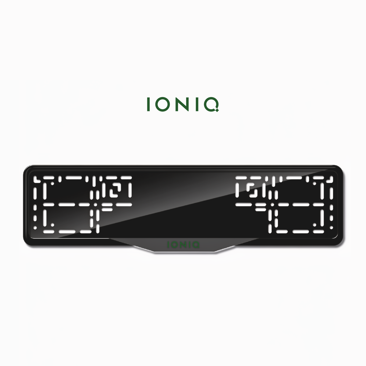 Cadres de plaque d'immatriculation Ioniq - Vert - SATIN