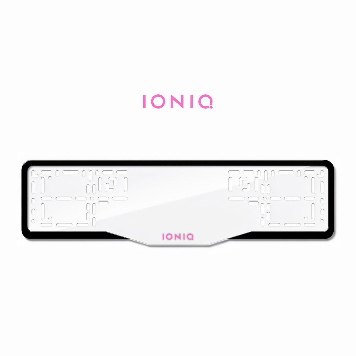 Cadres de plaque d'immatriculation Ioniq - Rose - GLASS