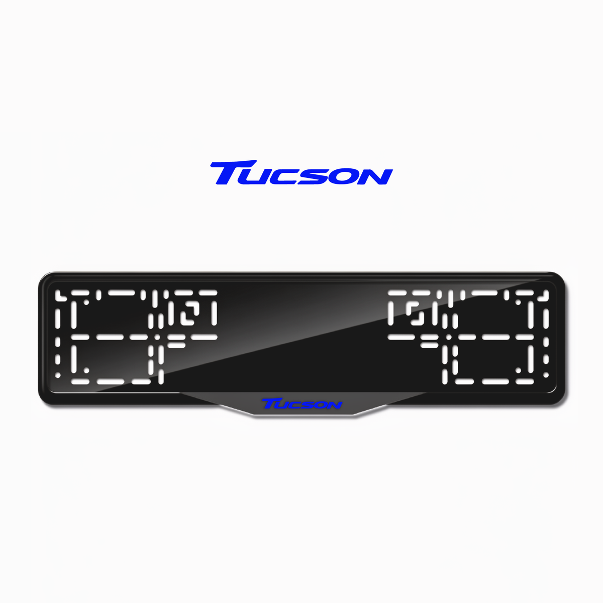 Cadres de plaque d'immatriculation Tucson - Bleu - SATIN