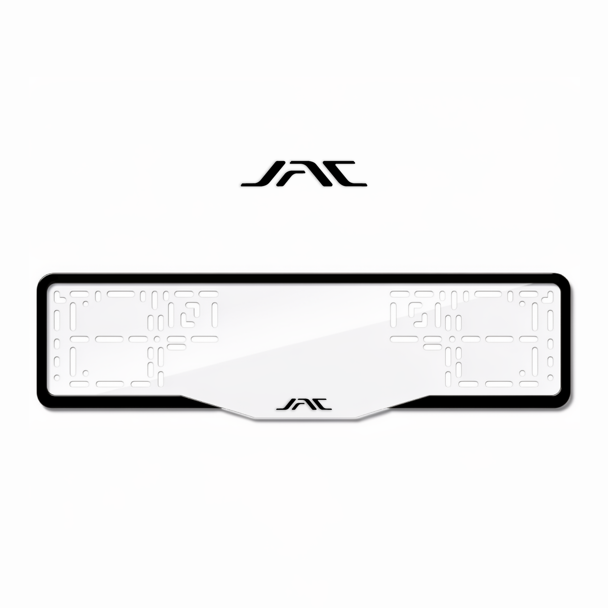 Cadres de plaque d'immatriculation JAC 1 - Noir - GLASS