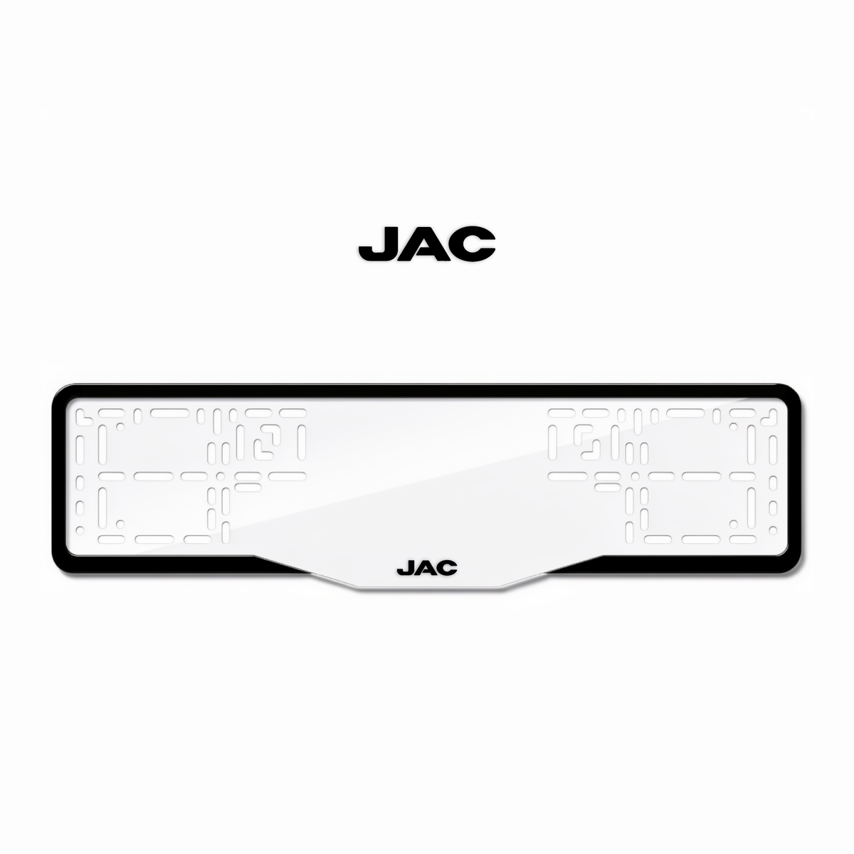 Cadres de plaque d'immatriculation JAC 2 - Noir - GLASS