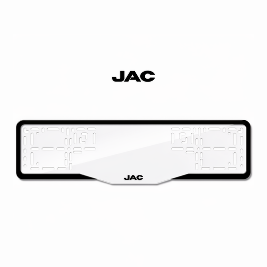Cadres de plaque d'immatriculation JAC 2 - Noir - GLASS