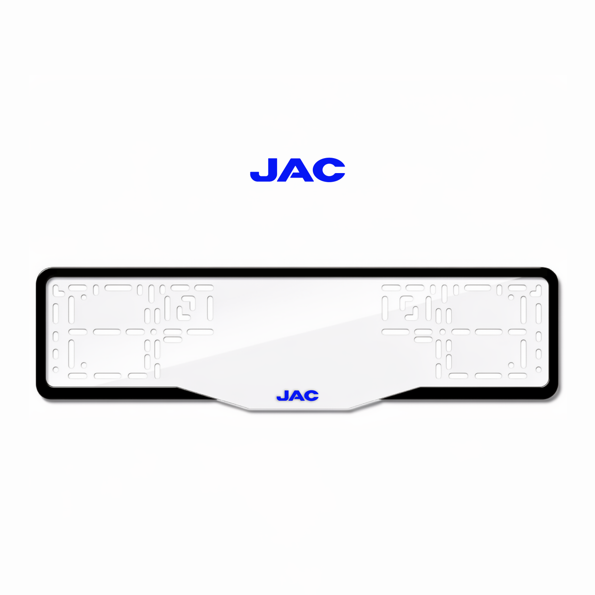 Cadres de plaque d'immatriculation JAC 2 - Bleu - GLASS