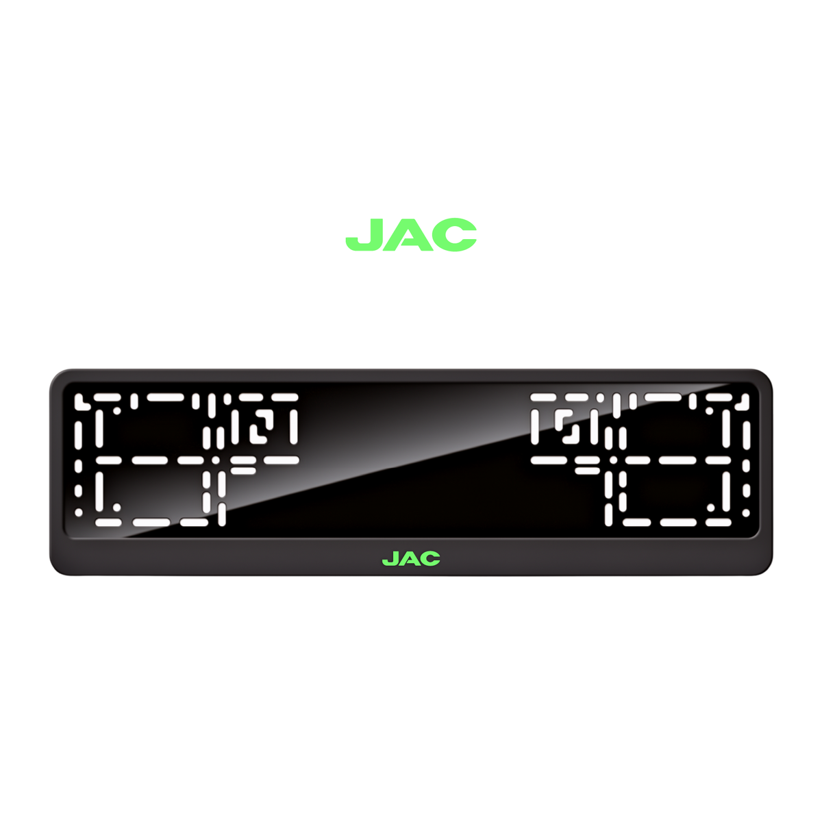Cadres de plaque d'immatriculation JAC 2 - Vert néon - CLASSIC