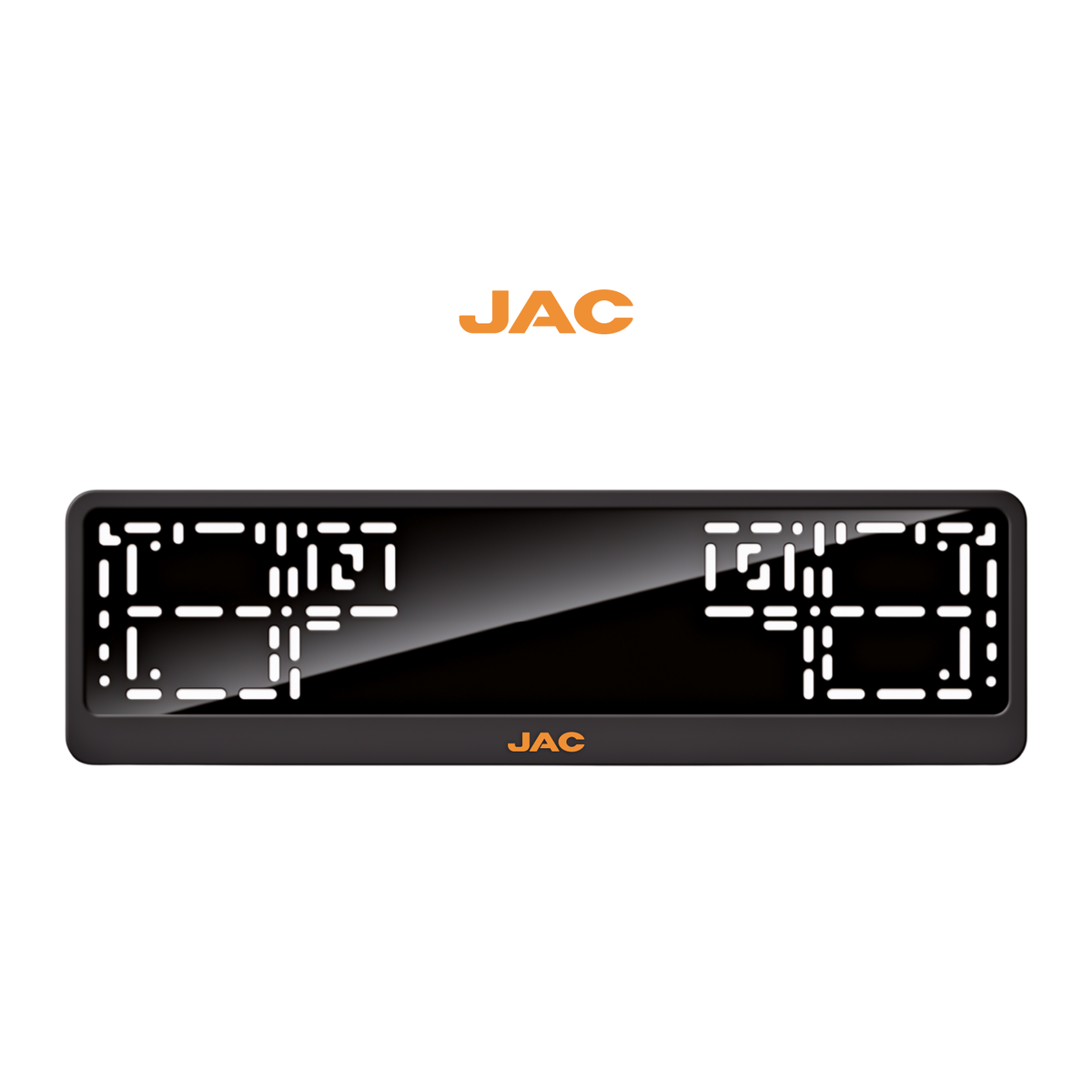 Cadres de plaque d'immatriculation JAC 2 - Orange Hermès - CLASSIC
