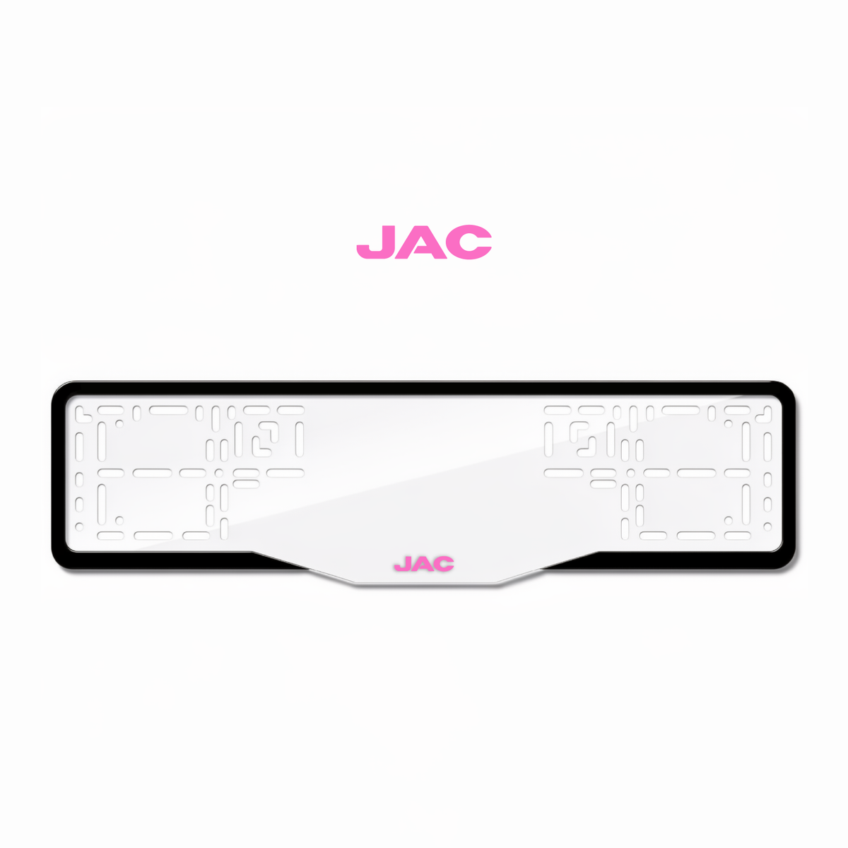 Cadres de plaque d'immatriculation JAC 2 - Rose - GLASS