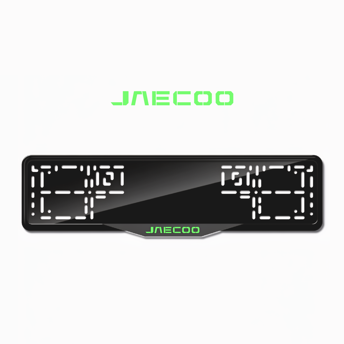 Cadres de plaque d'immatriculation Jaecoo - Vert néon - SATIN