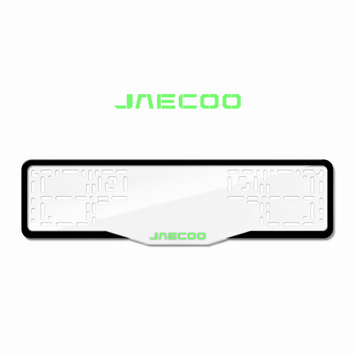 Cadres de plaque d'immatriculation Jaecoo - Vert néon - GLASS