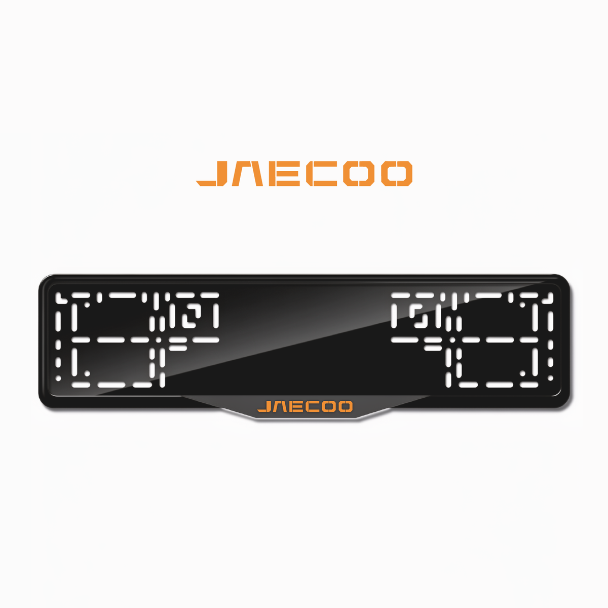 Cadres de plaque d'immatriculation Jaecoo - Orange Hermès - SATIN