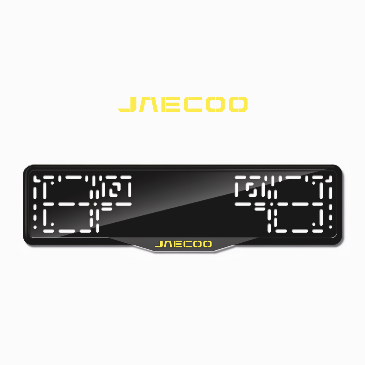 Cadres de plaque d'immatriculation Jaecoo - Jaune - SATIN