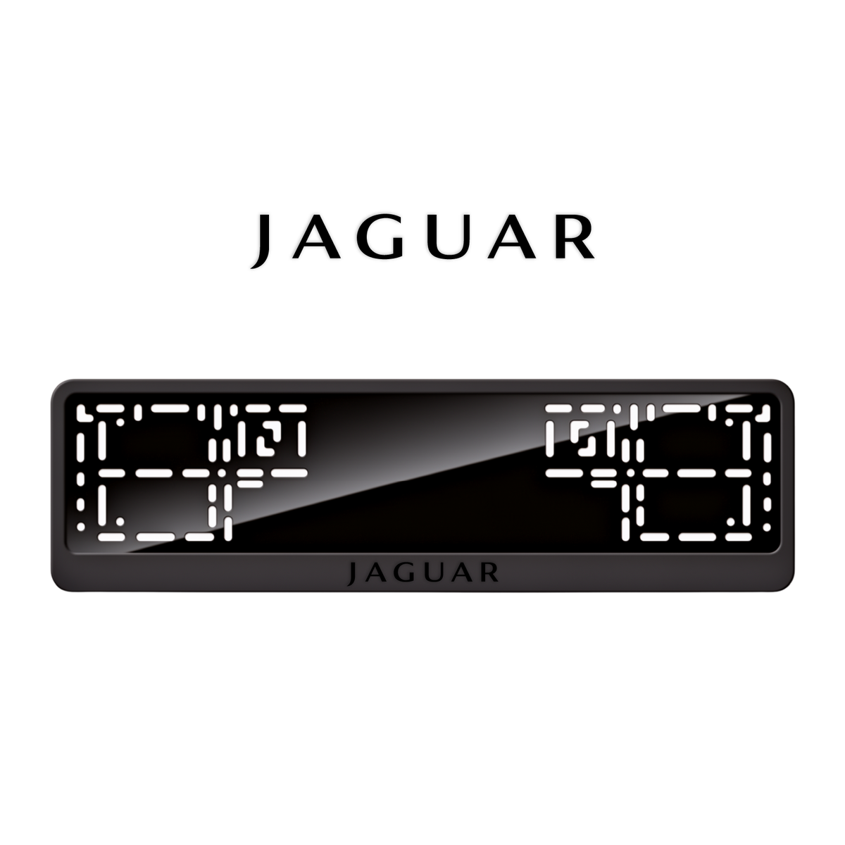 Cadres de plaque d'immatriculation Jaguar - Noir - CLASSIC