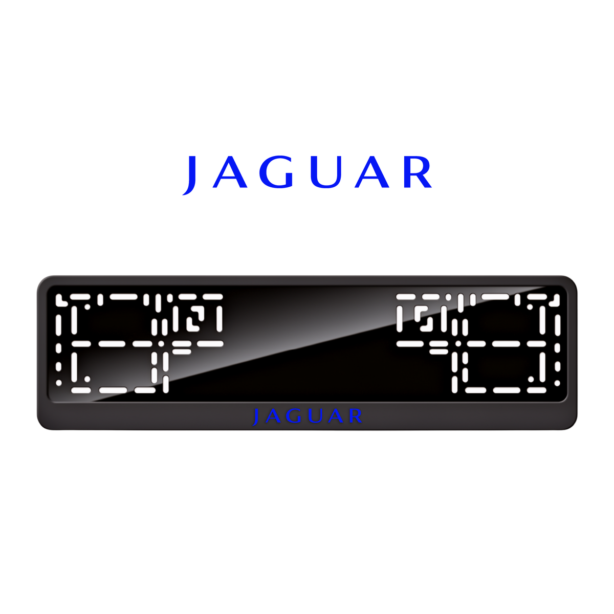 Cadres de plaque d'immatriculation Jaguar - Bleu - CLASSIC