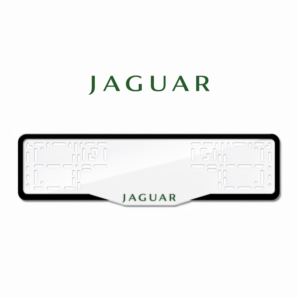 Cadres de plaque d'immatriculation Jaguar - Vert - GLASS