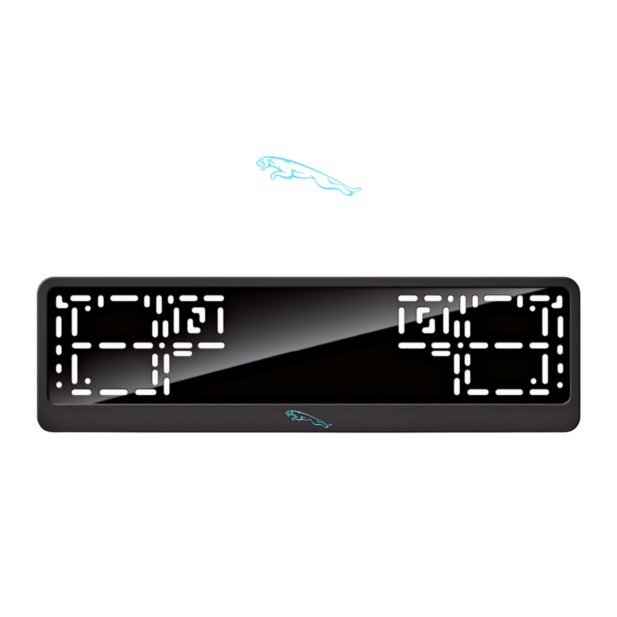 Cadres de plaque d'immatriculation Jaguar Logo - Bleu Tiffany - CLASSIC