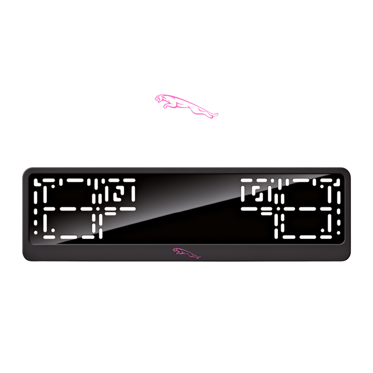 Cadres de plaque d'immatriculation Jaguar Logo - Rose - CLASSIC