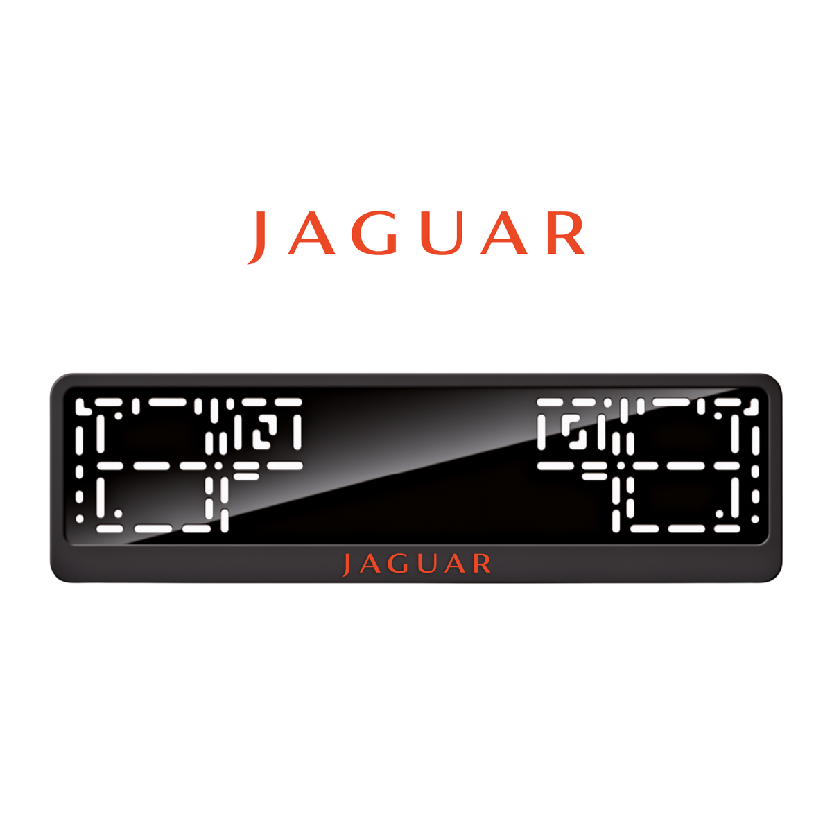 Cadres de plaque d'immatriculation Jaguar - Rouge - CLASSIC