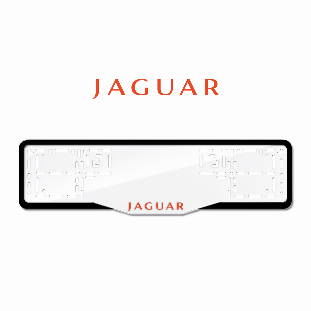 Cadres de plaque d'immatriculation Jaguar - Rouge - GLASS