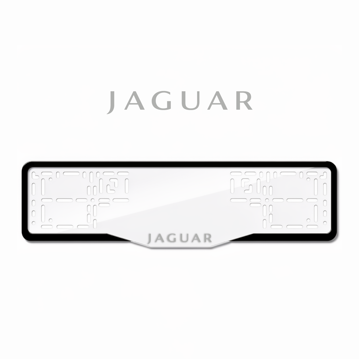 Cadres de plaque d'immatriculation Jaguar - Gris - GLASS