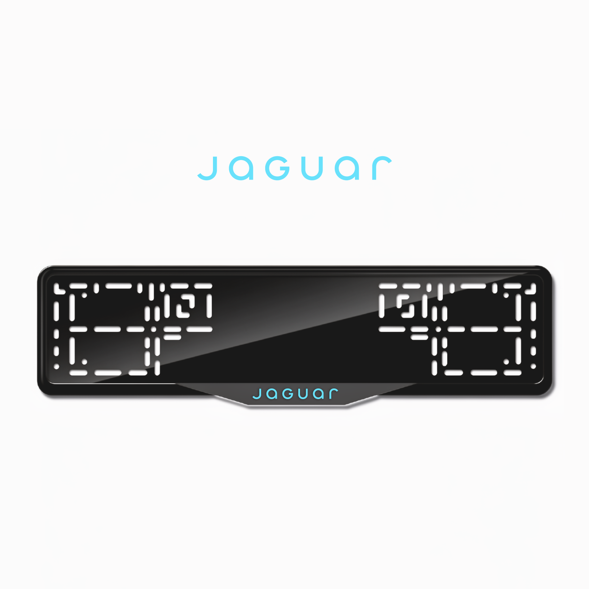 Cadres de plaque d'immatriculation Jaguar - Bleu Tiffany - SATIN