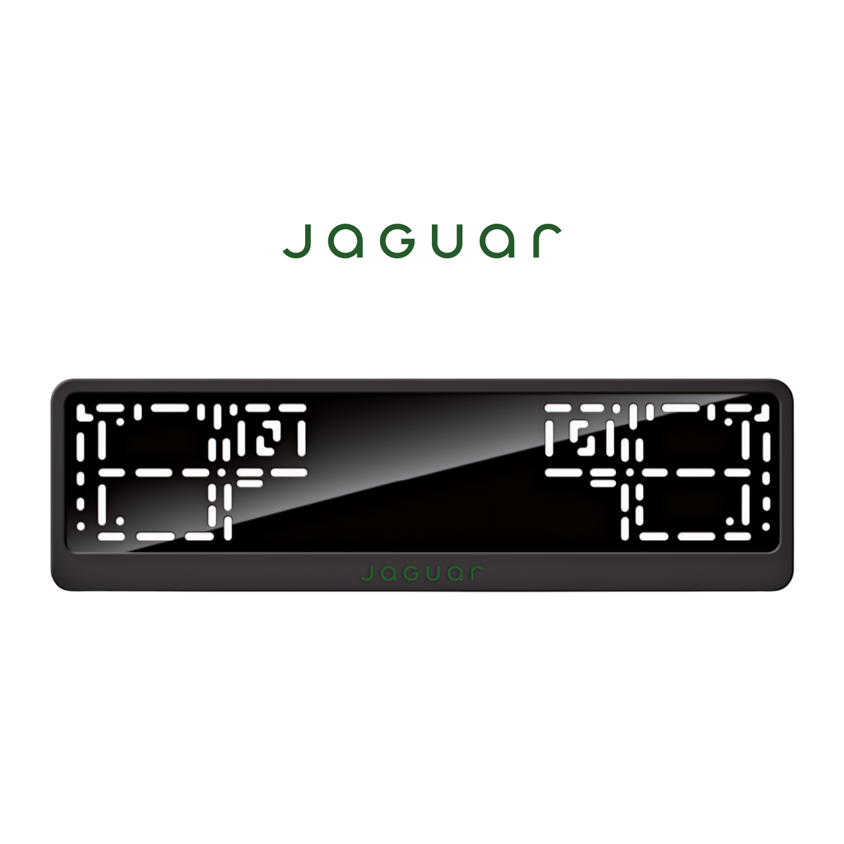 Cadres de plaque d'immatriculation Jaguar - Vert - CLASSIC
