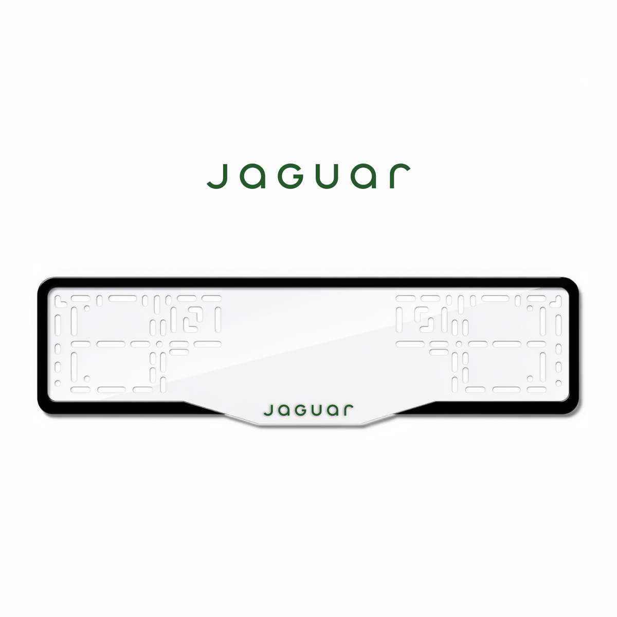Cadres de plaque d'immatriculation Jaguar - Vert - GLASS
