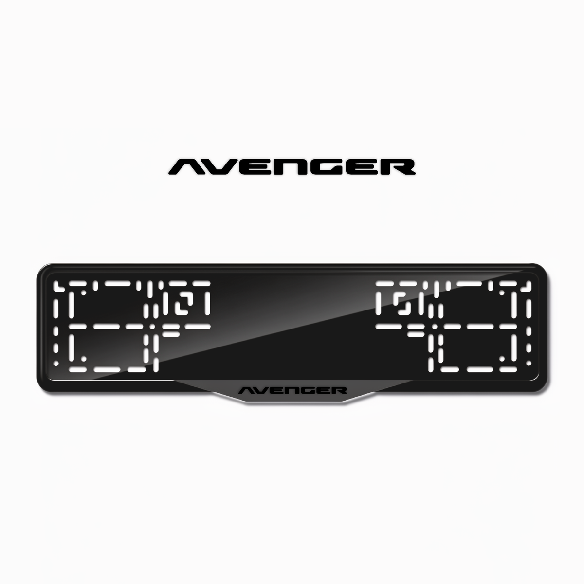 Cadres de plaque d'immatriculation Avenger - Noir - SATIN
