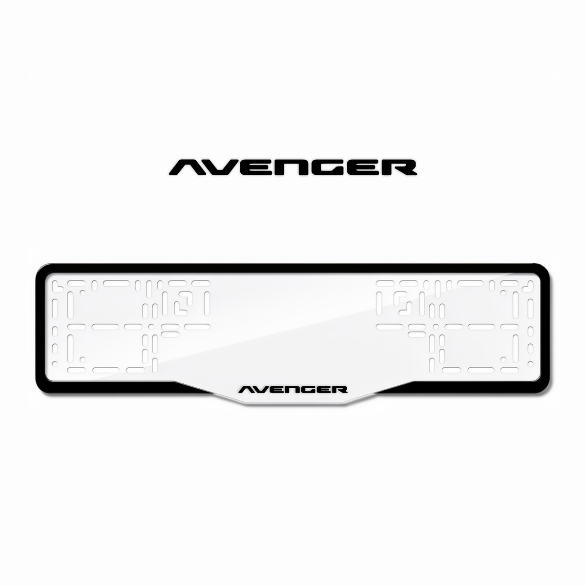 Cadres de plaque d'immatriculation Avenger - Noir - GLASS