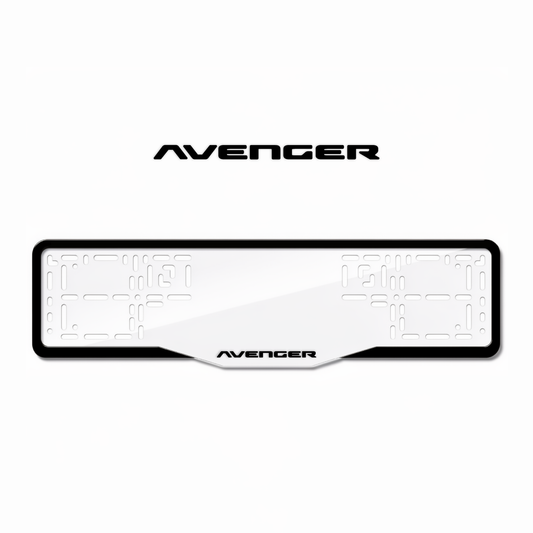 Cadres de plaque d'immatriculation Avenger - Noir - GLASS
