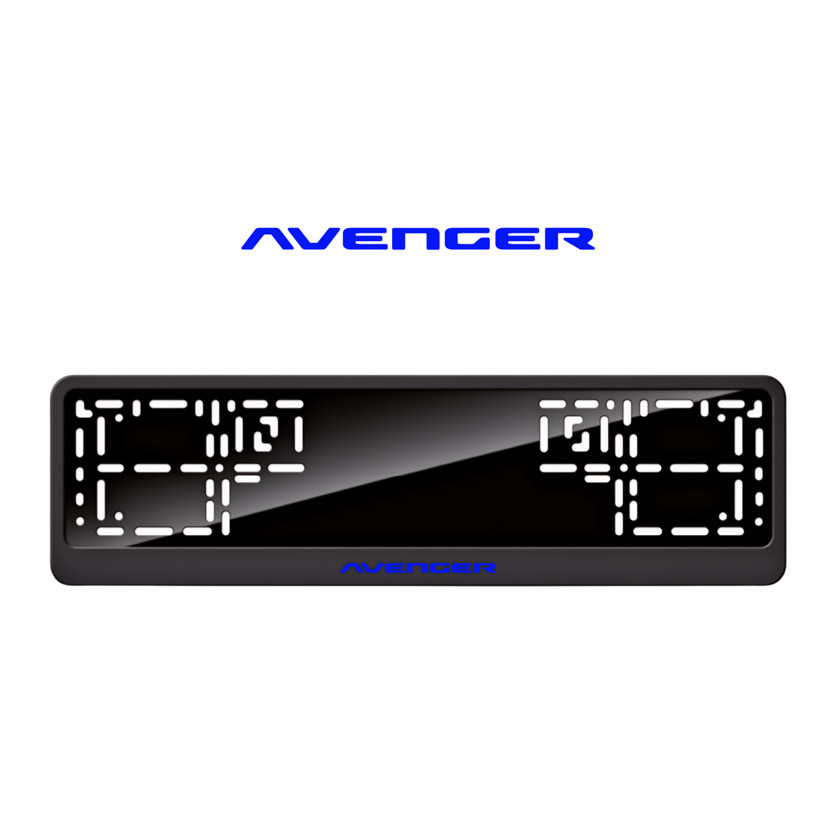 Cadres de plaque d'immatriculation Avenger - Bleu - CLASSIC