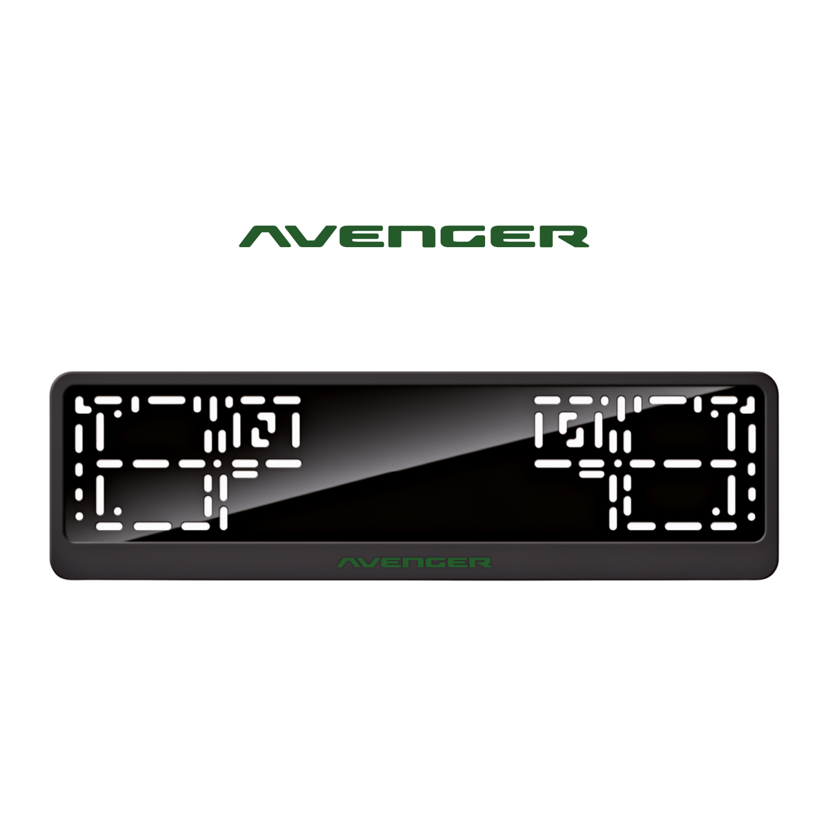 Cadres de plaque d'immatriculation Avenger - Vert - CLASSIC
