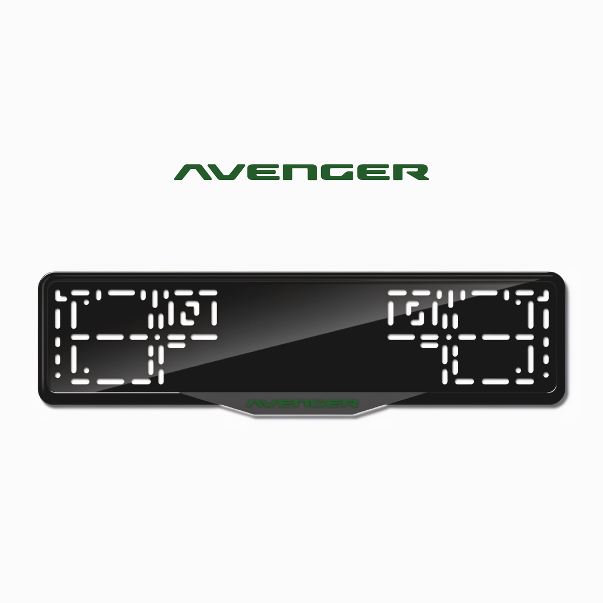 Cadres de plaque d'immatriculation Avenger - Vert - SATIN