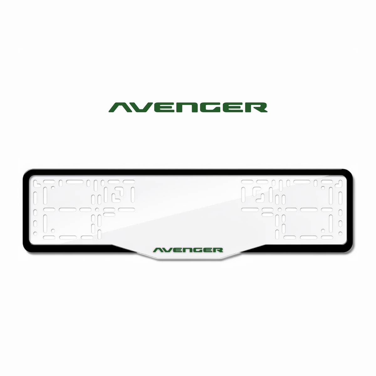 Cadres de plaque d'immatriculation Avenger - Vert - GLASS