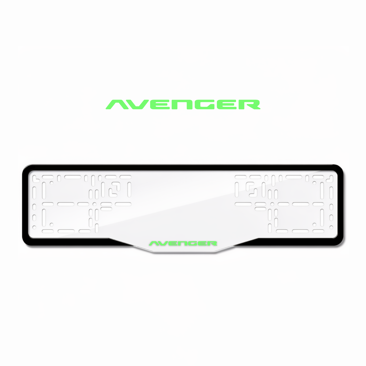 Cadres de plaque d'immatriculation Avenger - Vert néon - GLASS