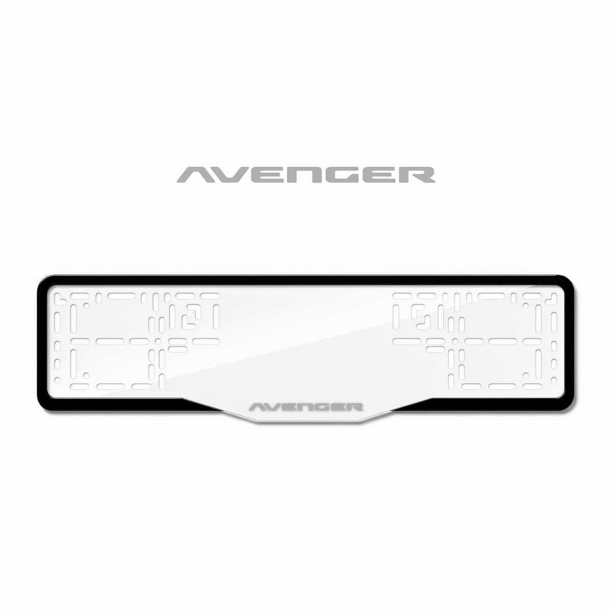Cadres de plaque d'immatriculation Avenger - Gris - GLASS