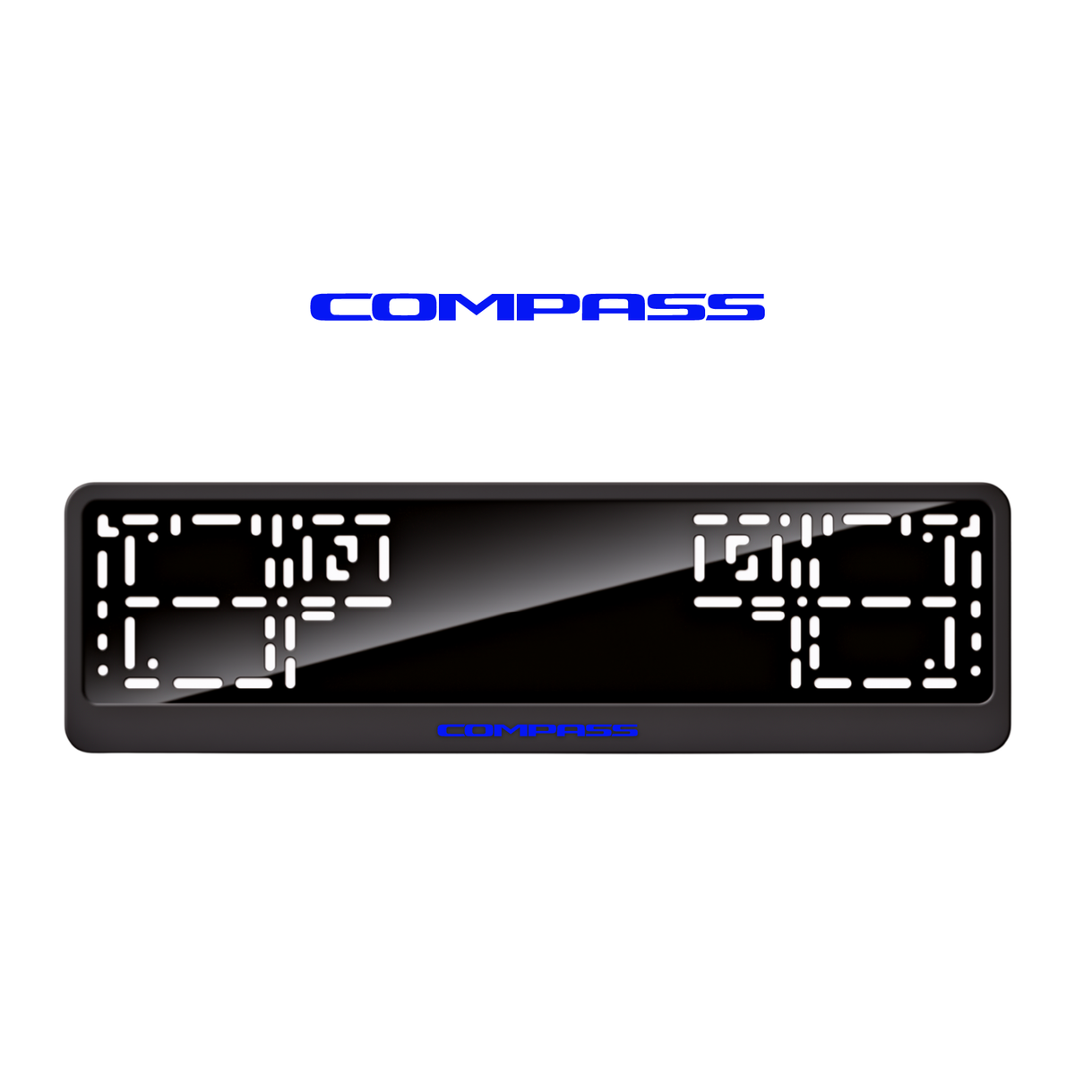 Cadres de plaque d'immatriculation Compass - Bleu - CLASSIC