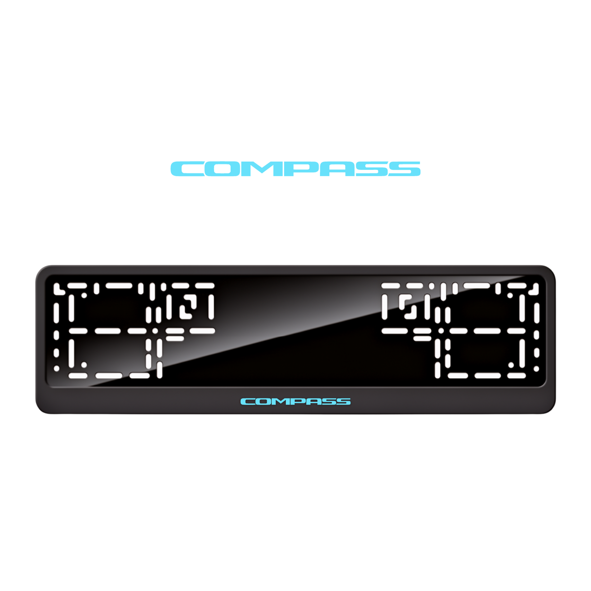 Cadres de plaque d'immatriculation Compass - Bleu Tiffany - CLASSIC