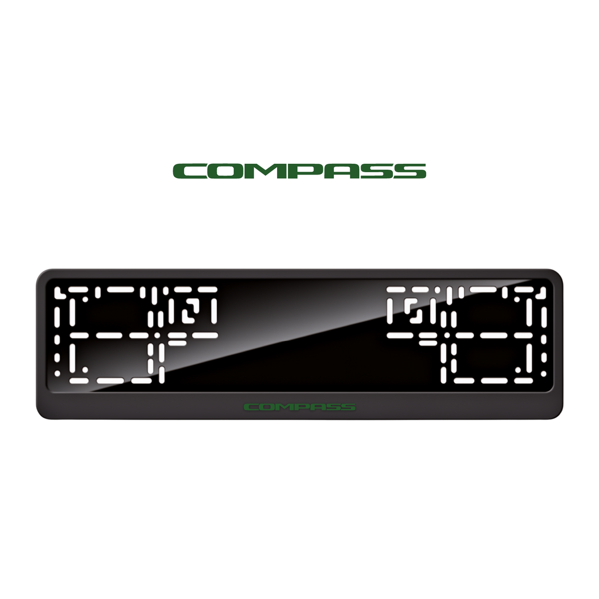 Cadres de plaque d'immatriculation Compass - Vert - CLASSIC