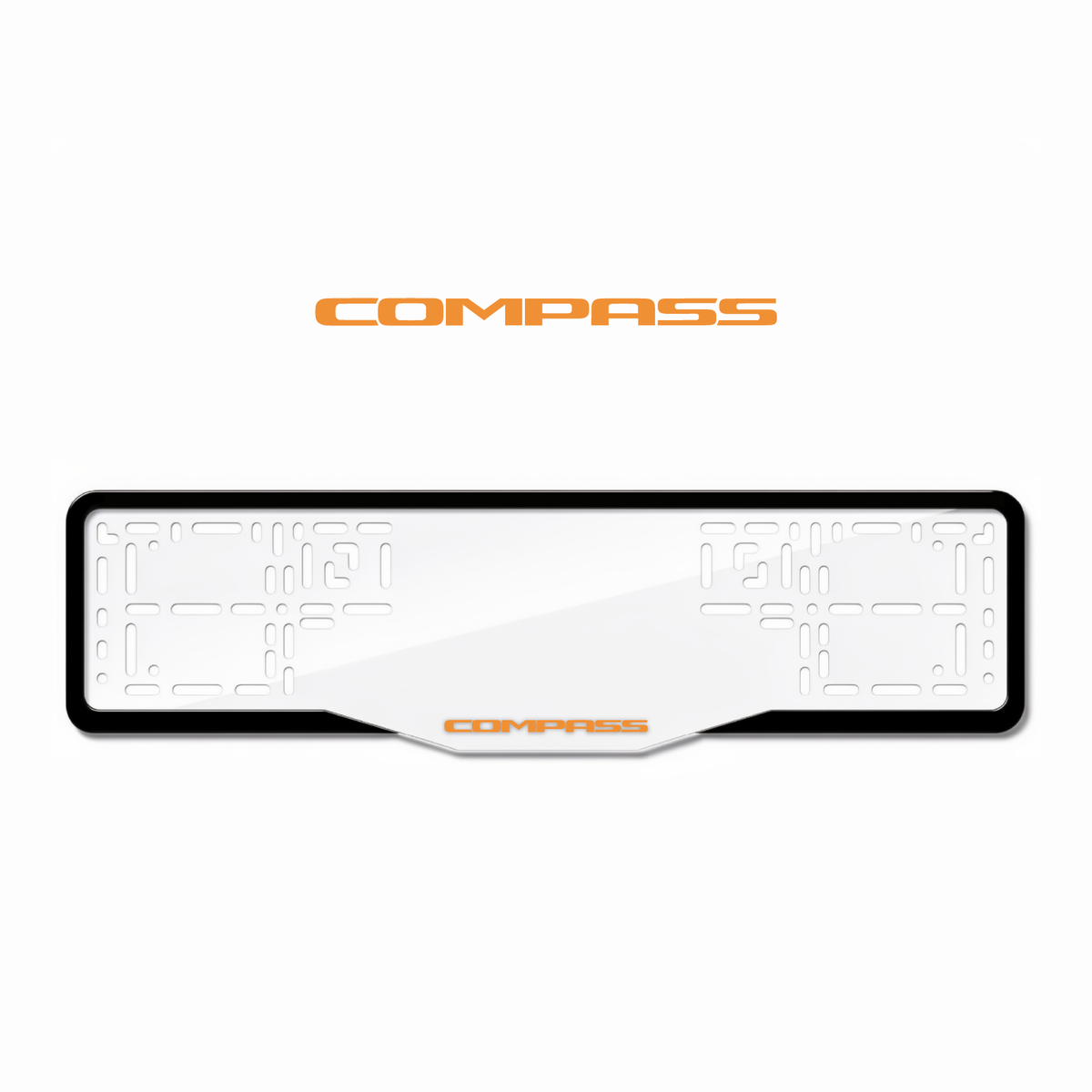 Cadres de plaque d'immatriculation Compass - Orange Hermès - GLASS