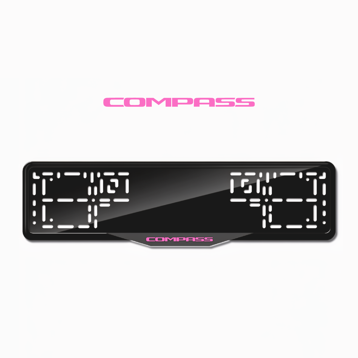 Cadres de plaque d'immatriculation Compass - Rose - SATIN